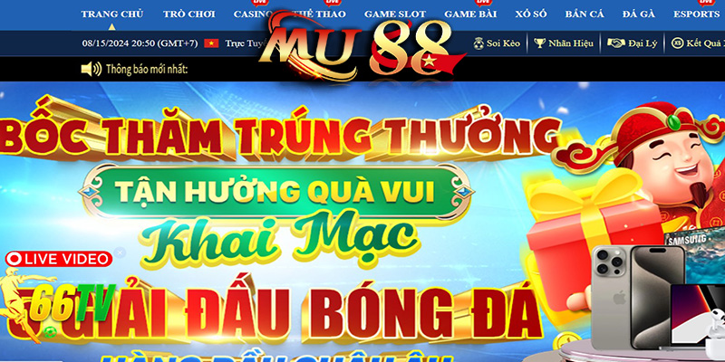 Quy trình nhận thưởng trên MU88